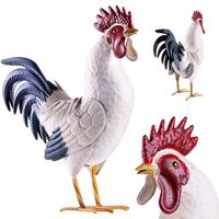 FIGURA DO OGRODU KOGUT 37cm STALOWA OGRODOWA FIGURKA DEKORACJA DUŻA OZDOBA