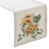 Bieżnik z gobeliny szenilowej Słonieczniki 45X140 naturalny