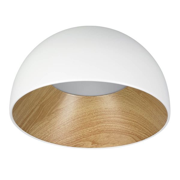 Skandynawska lampa sufitowa Padella ST-9493C/A white Step LED 18W 3000K biała drewno zdjęcie 2