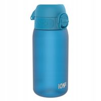 BIDON Z BLOKADĄ OTWARCIA niebieski USTNIK TWARDY MAŁY I LEKKI ION8 0,4 L
