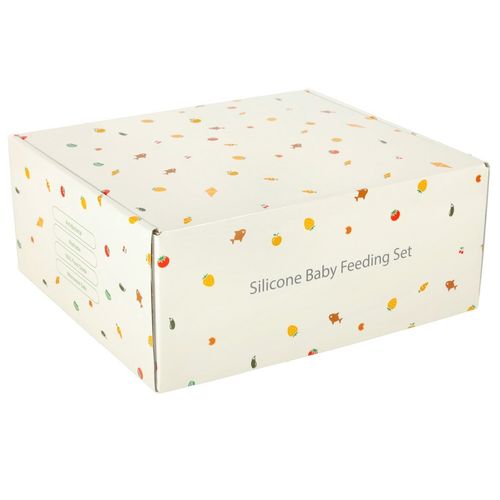 Naczynia silikonowe dla dzieci wiewiórka zestaw 9 elementów ciemny nieb na Arena.pl