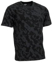 Koszulka US  "Streetstyle" night-camo czarna 140-145 g/m²