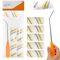 Wałek malarski 10cm zestaw wałków malarskich zapas 5szt + rączka uchwyt