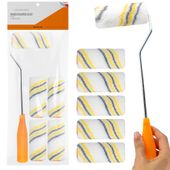 Wałek malarski 10cm zestaw wałków malarskich zapas 5szt + rączka uchwyt