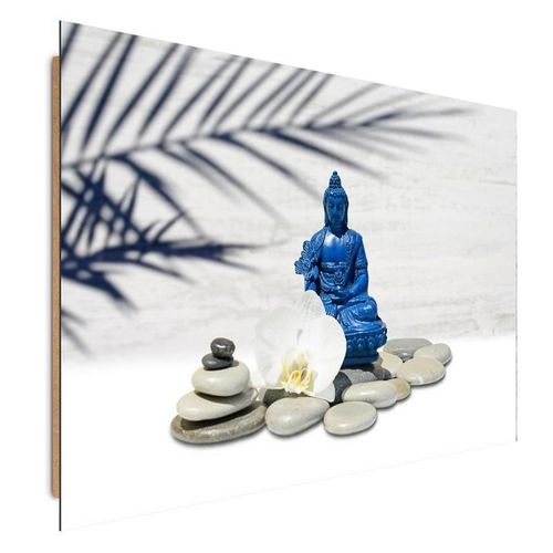Deco Panel, Niebieski budda na kamieniach 40x30 na Arena.pl