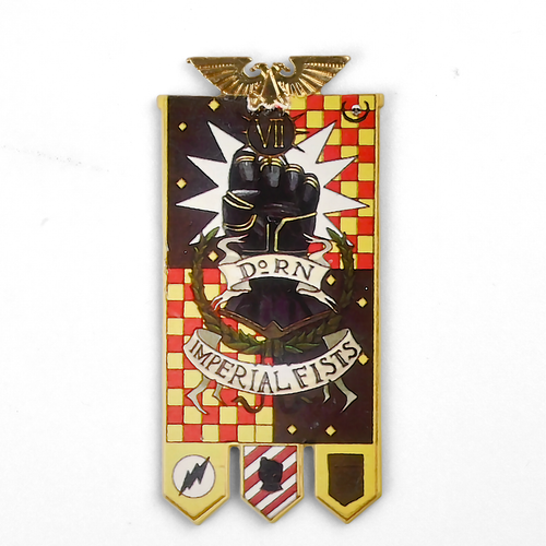 Imperial Fists Banner  | 22 cm | Metal | Magnes | Warhammer 40k na Arena.pl
