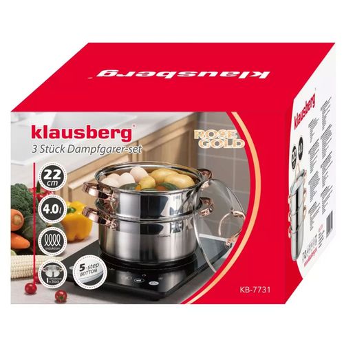 garnek na parę klausberg 3 elem. 22cm kb-7731 rose gold na Arena.pl