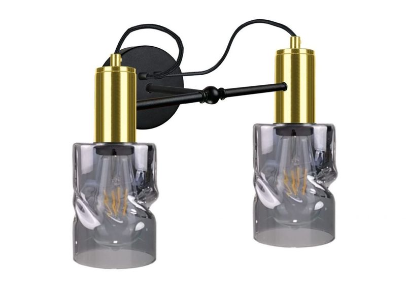 Kinkiet 2xE27 INGER BLACK/GOLD zdjęcie 1
