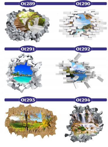 Naklejka samoprzylepna 3D drzewa tunel przyroda na Arena.pl