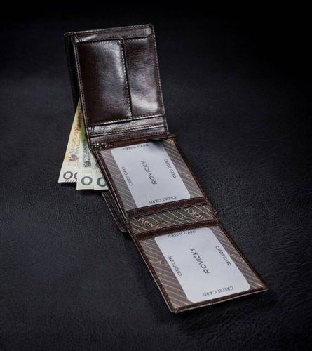 skórzany portfel męski z systemem rfid - rovicky na Arena.pl