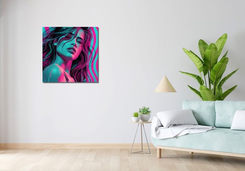 Obraz 70x70cm Neonowy Wzrok zdjęcie 2