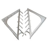 Wspornik Półki Plastikowy z uchwytami Biały 2szt