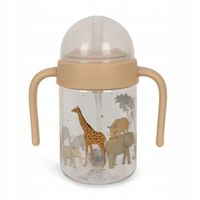 Kubek do picia ze słomką i uchwytami Konges Sløjd dziecięcy 330 ml 12 m+