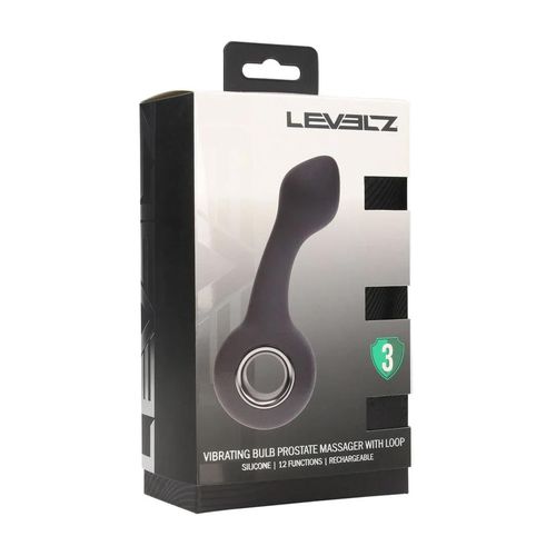 Vibrating Bulb Silicone Prostate Massager With Loop - Black na Arena.pl
