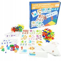 Drewniane Karty matematyczne liczenia patyczki