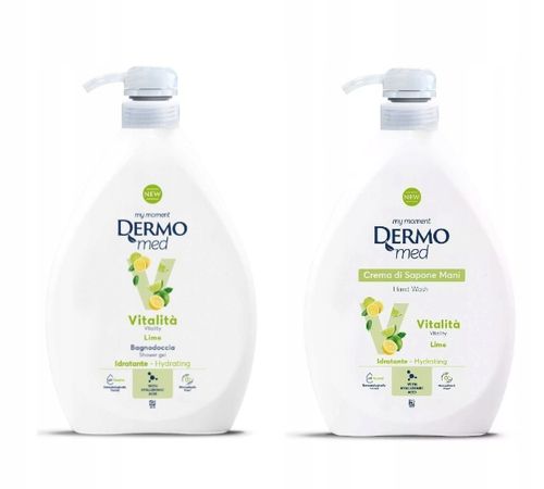 Dermomed Zestaw - Mydło W Płynie + Żel Pod Prysznic Lime 1000 Ml na Arena.pl