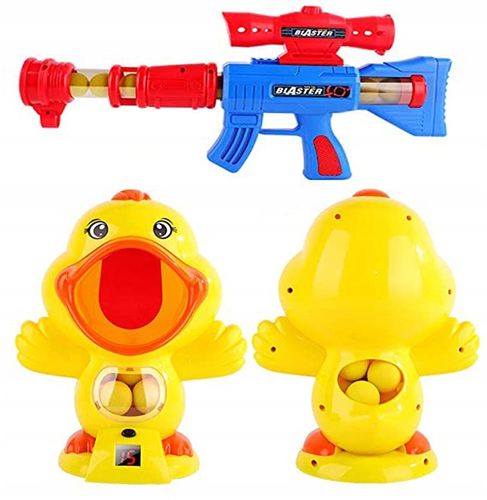 GŁODNA KACZKA STRZELANIE DO CELU PISTOLET + KULKI na Arena.pl