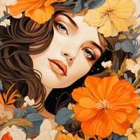 Plakat 30x30cm Kwiatowa Esencja