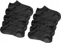 Stopki Damskie Skarpetki Bambusowe ABS Czarne 10-PAR Gładkie 39-42