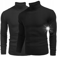 Elegancki Sweter Golf Męski Zimowy 100% Bawełna R.XXL