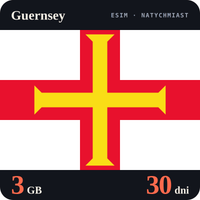 Karta eSIM Internet Guernsey 3 GB na 30 dni - bez rejestracji