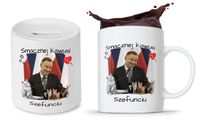 Zestaw Andrzej Duda Pis Prezent Kubek + Skarbonka Z Nadrukiem Ze Zdjęciem