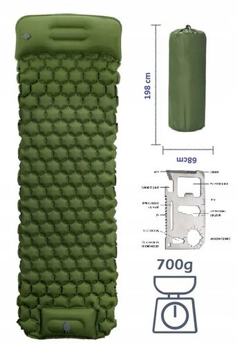 MATA KARIMATA 3D MATERAC SAMOPOMPUJĄCY POMPKA PODUSZKA + GRATIS 198x60x8cm na Arena.pl