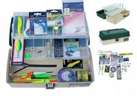 ZESTAW WEDKARSKI DLA POCZATKUJACYCH SKRZYNKA WEDKARSKA AKCESORIA WEDKARSKIE