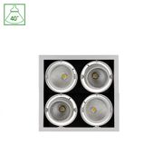 Oprawa Sufitowa Podtynkowa MODERN-DAY 4x1LED COB CITIZEN 40st 230V 4x27W IP20 Barwa Ciepła Downlight Square + zasilacz SpectrumLED SLI015013WW_230V