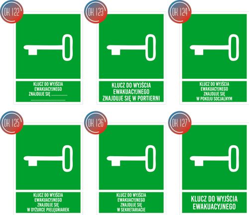 Tablica grawer informacyjna piktogram 20x15 klucz do wyjścia ewakuacyjnego na Arena.pl