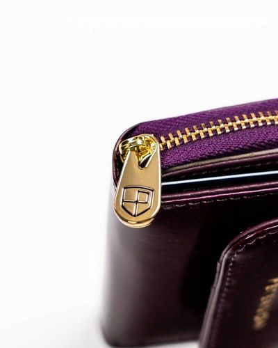 mały portfel damski z lakierowanej skóry naturalnej - peterson na Arena.pl