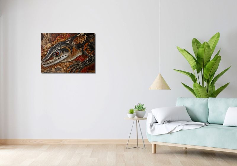 Obraz 70x50cm Oko Jaszczurki zdjęcie 2