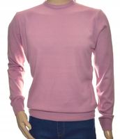 Sweter męski z kaszmiru i wełny merynosów kaszmirowy M wrzosowy 162