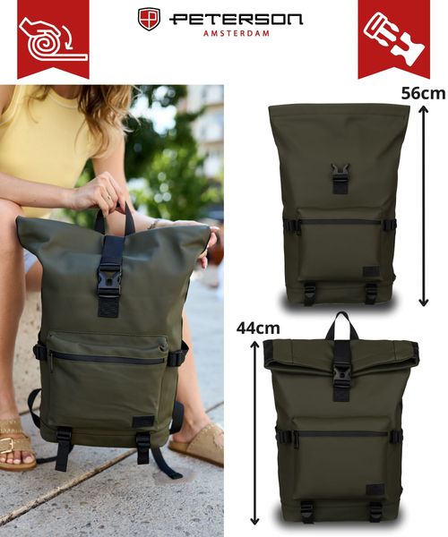 plecak miejski ptn nairobi-9138 olive zdjęcie 6