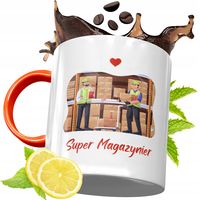Kubek Pomarańczowy Dla Magazyniera Prezent Z Nadrukiem Ze Zdjęciem