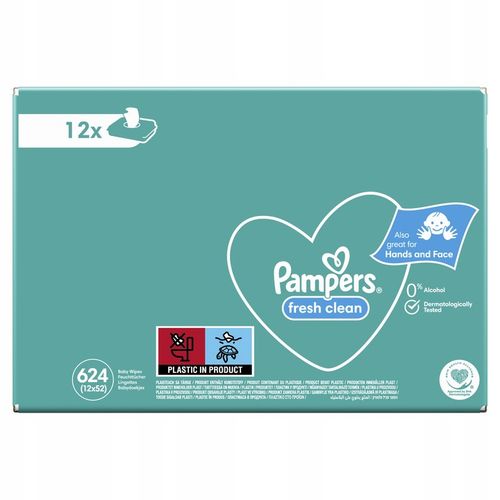 Pampers Chusteczki FRESH CLEAN 12x52 szt. na Arena.pl