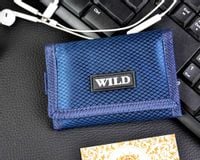 Portfel MŁODZIEŻOWY na Rzep Materiałowy Mały Blue