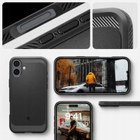 ETUI SPIGEN DO APPLE IPHONE 16 PLUS CZARNE MATOWE POKROWIEC OBUDOWA COVER