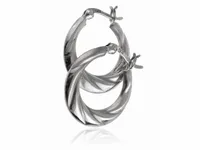 ELEGANCKIE KLASYCZNE SREBRNE WISZĄCE DMUCHANE KOLCZKI KOŁA KÓŁKA ZE WZOREM