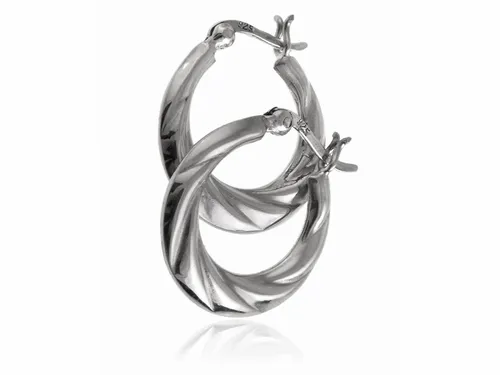 ELEGANCKIE KLASYCZNE SREBRNE WISZĄCE DMUCHANE KOLCZKI KOŁA KÓŁKA ZE WZOREM na Arena.pl