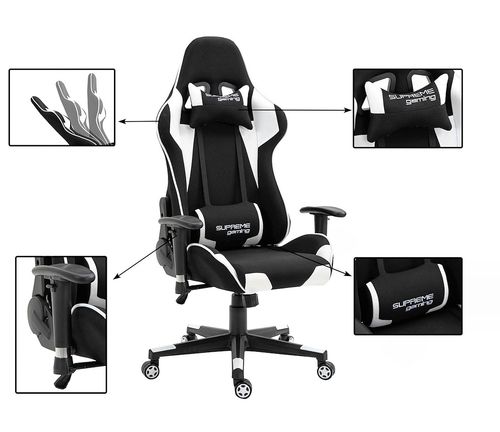 fotel gamingowy extreme playmaker black/white na Arena.pl