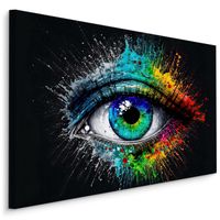 Obraz Ścienny Do Salonu Abstrakcja Oko Farby Sztuka 120cm x 80cm