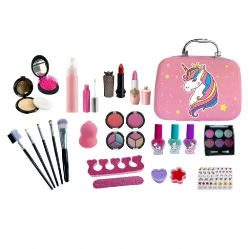 KUFEREK KOSMETYKÓW ZESTAW DO MAKIJAŻU I PAZNOKCI JEDNOROŻEC DZIECI PREZENT na Arena.pl