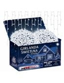 Sople lampki 200LED kurtyny świetlne Biały Zimny