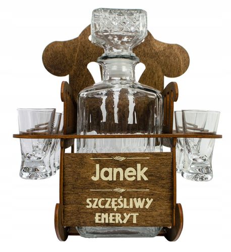 FOTEL BUJANY KARAFKA KIELISZKI PREZENT NA URODZINY DLA EMERYTA na Arena.pl