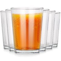 6x Szklanki do Napojów Wody Soku Kompotu Zestaw Komplet Szklanek na Napoje