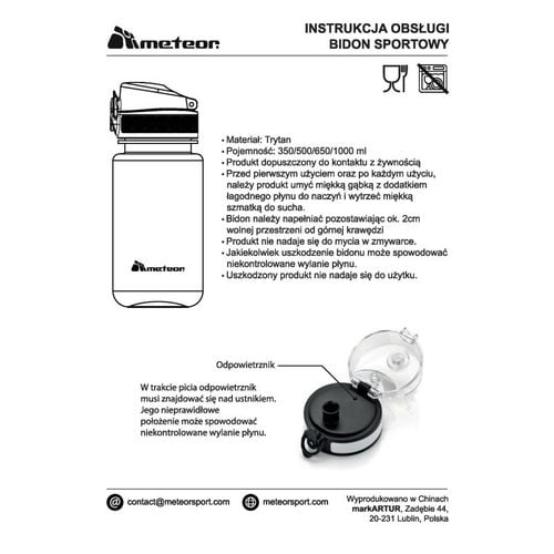 Bidon Meteor 500 ml 74573 uniw na Arena.pl
