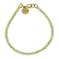 Bransoletka 18cm- Perydot (Oliwin) i srebro złocone