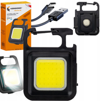 MOCNA MINI LATARKA LED KIESZONKOWA BRELOK MAGNES OTWIERACZ UCHWYT NÓŻKA