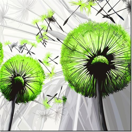 40CM 40CM OBRAZEK DMUCHAWCE KOLORZE LIMONKI DRUK PŁÓTNO OBRAZ na Arena.pl